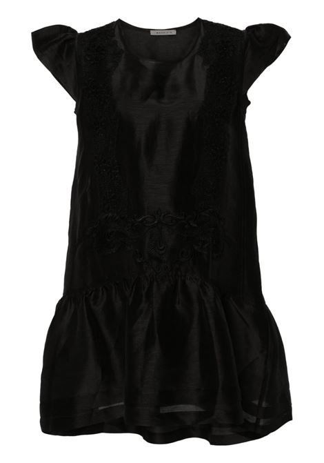 Black corded-lace midi dress Maurizio Mykonos - women