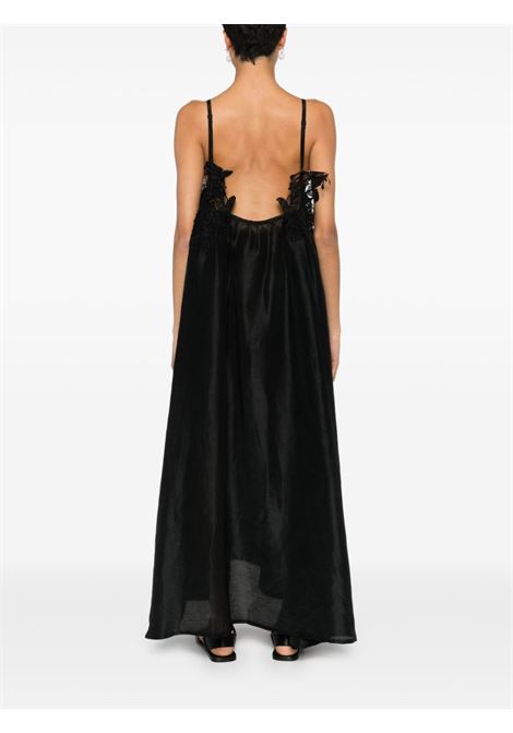 Black sleeveless lace-detail midi dress Maurizio Mykonos - women MAURIZIO | W06461077MZS4MAT33