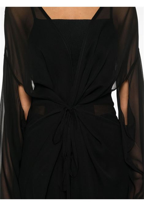 Black lace-detail kimono Maurizio - women  MAURIZIO | W07040777MZS4MAT33