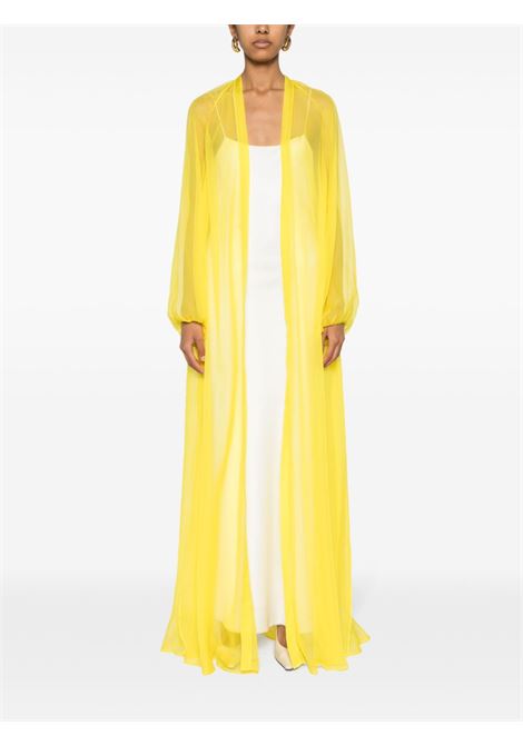 Yellow long semi-transparent dust coat - women MAXMARA PIANOFORTE | 2411121014600031