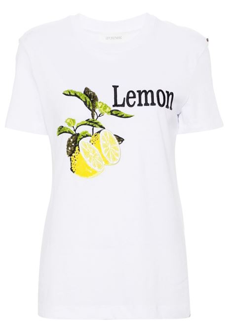 T-shirt Renata con paillettes in bianco - donna MAXMARA SPORTMAX | 2412971032600012