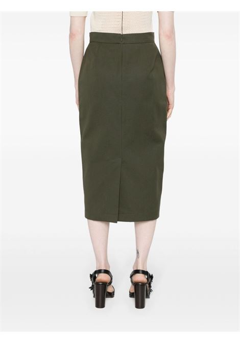 Olive green cognac skirt - women MAXMARA | 2411101183600003
