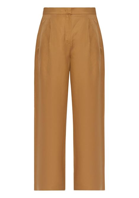 Pantaloni con chiusura nascosta in marrone - donna MAXMARA | 2411131122600001
