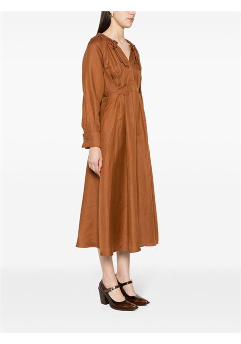 Brown drina long-sleeved dress - women MAXMARA | 2411221092600002