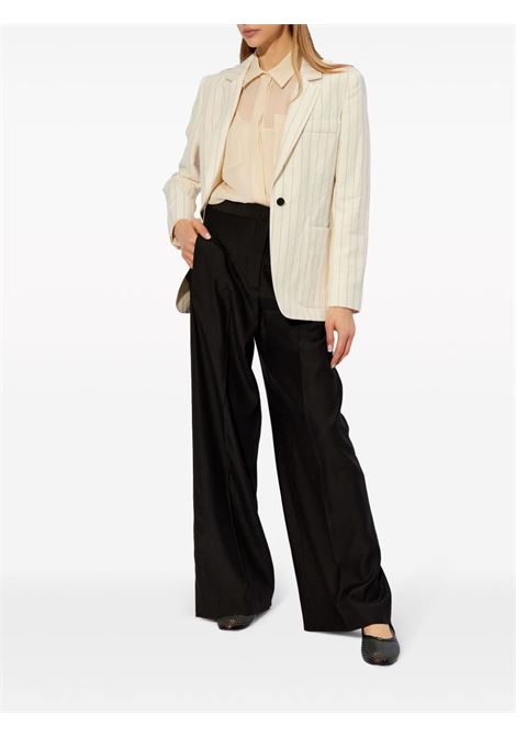 Beige vongola semi-sheer blouse - women MAXMARA | 2411261012600028