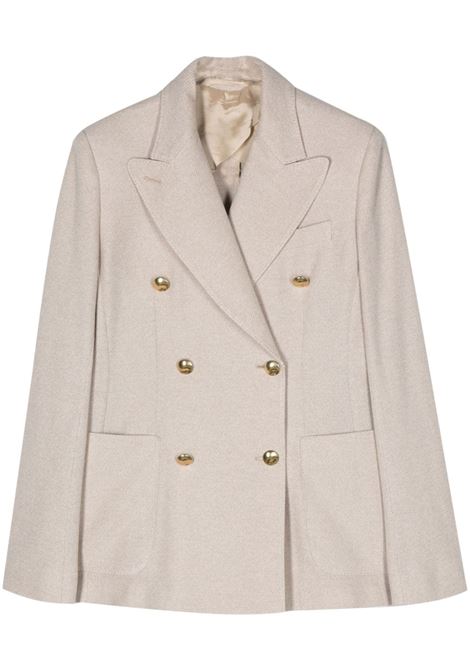 Beige vanadio double-breasted blazer - women