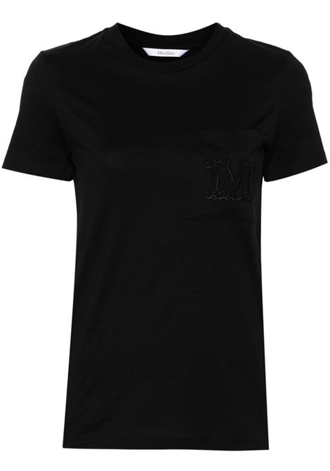 T-shirt con logo papaia in nero - donna MAXMARA | 2411941032600005