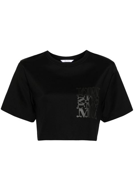 Black messico cropped t-shirt - women