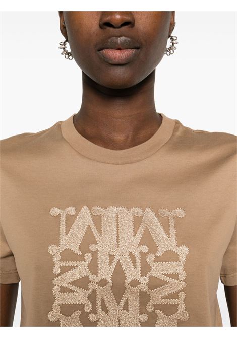 Beige taverna logo-detail t-shirt - women MAXMARA | 2411941052600002