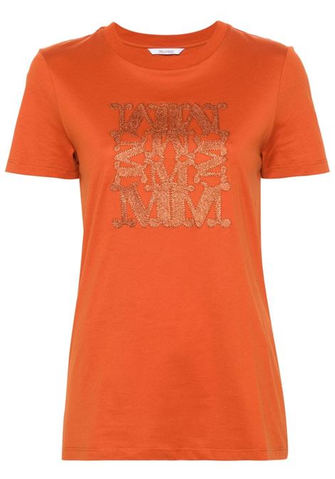 T-shirt con stampa taverna in arancione - donna MAXMARA | 2411941052600003