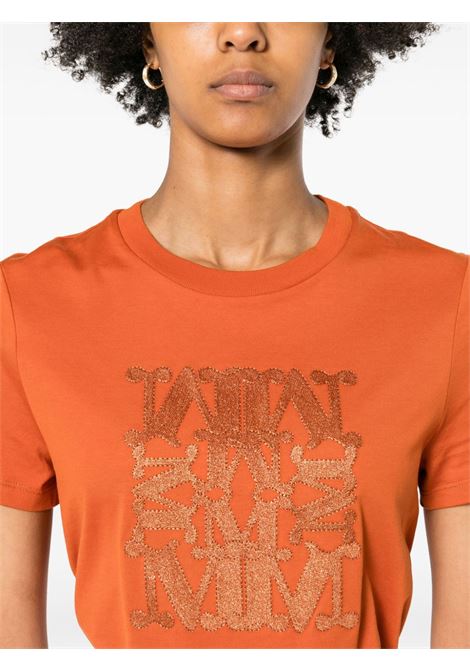 T-shirt con stampa taverna in arancione - donna MAXMARA | 2411941052600003