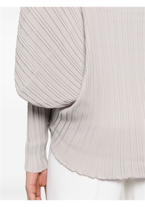 Grey floc pleated-design shawl - women MAXMARA | 2414731012600007