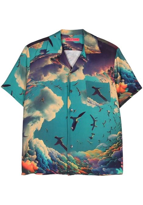 Multicolored graphic-print short-sleeve shirt Members of the rage - men