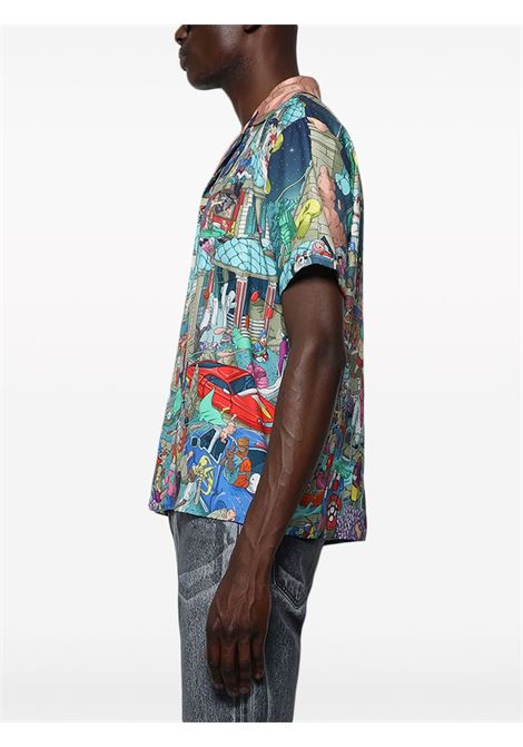 Camicia hawaiana a maniche corte in multicolore - uomo MEMBERS OF THE RAGE | MTSS24SR043582022202