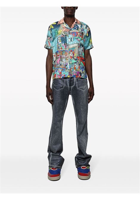 Camicia hawaiana a maniche corte in multicolore - uomo MEMBERS OF THE RAGE | MTSS24SR043582022202