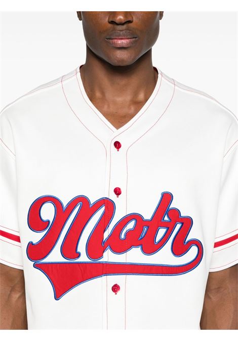 Camicia baseball con slogan in bianco e rosso Members of the Rage - uomo MEMBERS OF THE RAGE | MTSS24SR057891470377
