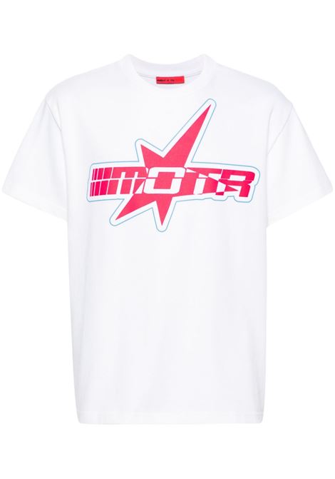 T-shirt con logo in bianco di Members of the rage - uomo