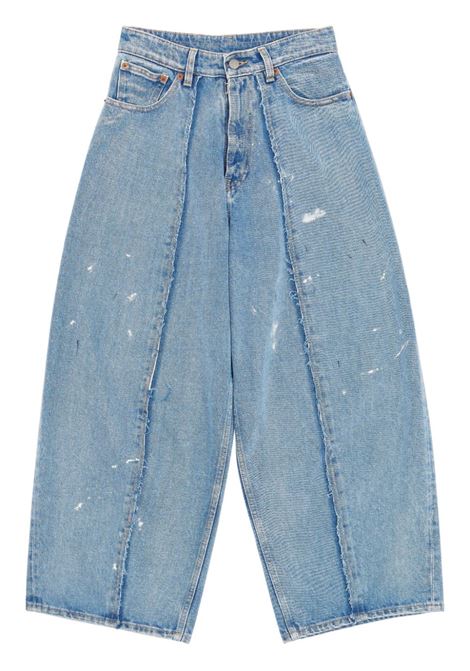 Jeans a gamba ampia in blu - donna MM6 MAISON MARGIELA | S52LA0231S30589979