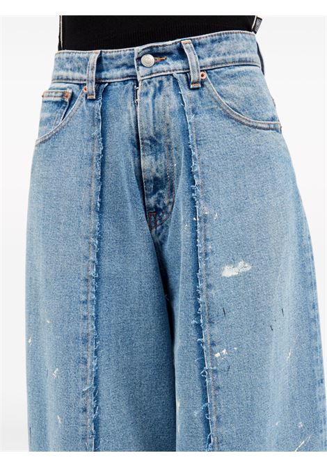 Jeans a gamba ampia in blu - donna MM6 MAISON MARGIELA | S52LA0231S30589979