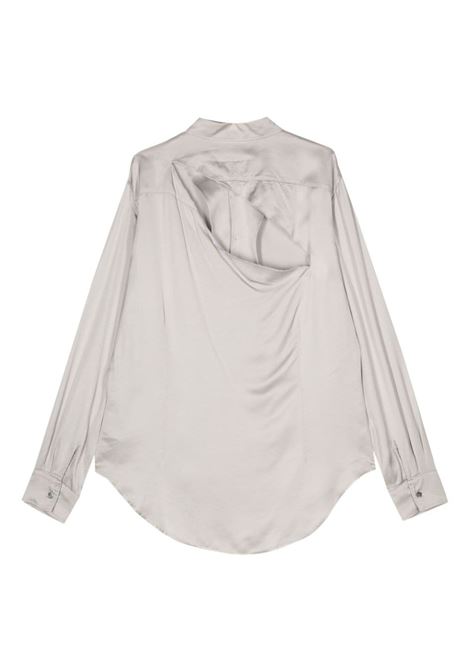 Grey cut-out satin shirt - women MM6 MAISON MARGIELA | S62DT0027S54450801