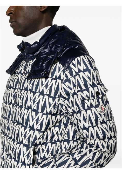 Blue and white tablasses graphic-print jacket - men  MONCLER | 1A00008M3977S70