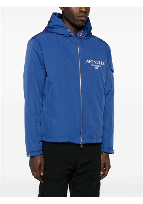 Blue lightweight hooded jacket - men MONCLER | 1A0002654A9175A