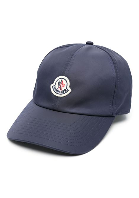 Cappello da baseball con logo applicato in blu - donna MONCLER | 3B000010U282778