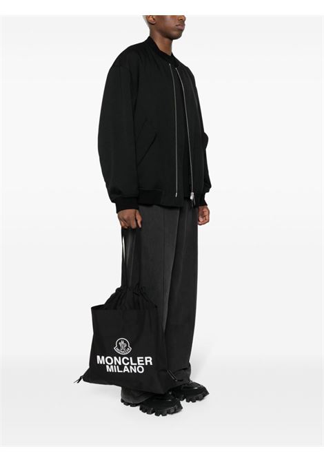 Black aq drawstring-detail bag - women MONCLER | 5A00007M4022999