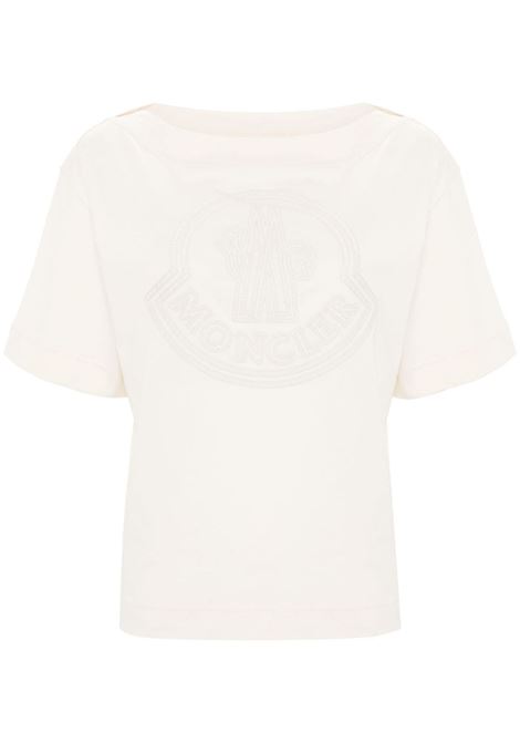 T-shirt con logo in bianco - donna MONCLER | 8C0003289AIJ060