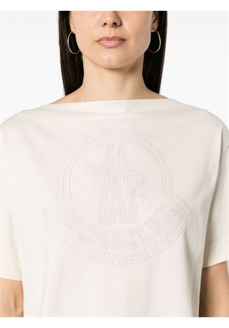 T-shirt con logo in bianco - donna MONCLER | 8C0003289AIJ060