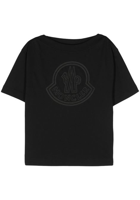 T-shirt con logo in nero - donna MONCLER | 8C0003289AIJ999