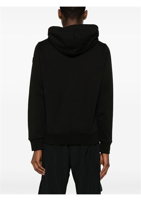 Black embroidered-logo hoodie ? men  MONCLER | 8G0000589ADW999