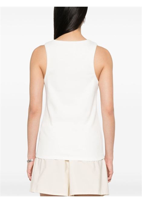 White logo-embroidered tank top - women MONCLER | 8P0000689AK6034