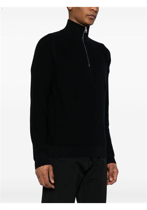 Black mock-neck zip-up jumper - men MONCLER | 9F00001M1611778