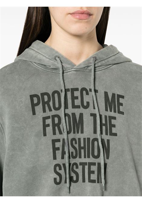 Grey slogan-print sweatshirt - women MOSCHINO | A170904281888