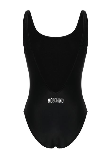 Black logo-print swimsuit - women MOSCHINO | A420904751555