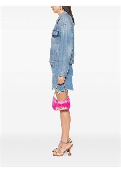 Pink logo-detail shoulder bag - women MOSCHINO | A752482202199