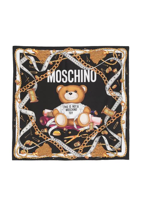 Black Teddy Bear print scarf - women MOSCHINO | A935082651555