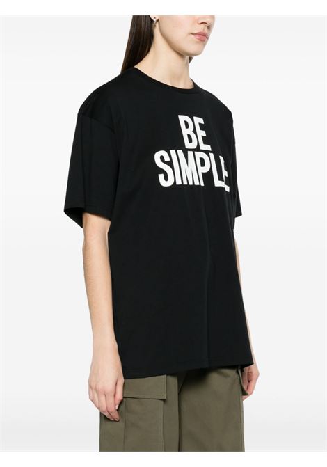 Black slogan-print T-shirt - women MOSCHINO | J070404411555
