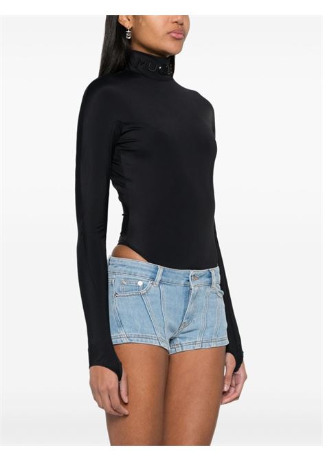 Black roll-neck fitted bodysuit - women MUGLER | 24P1BO0212842B1919