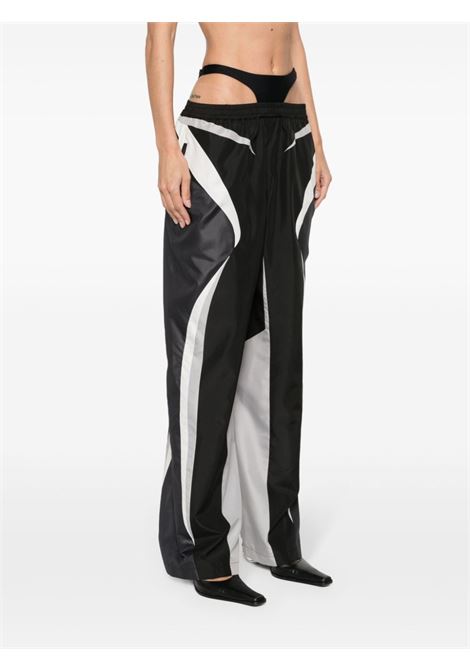 Black and white contrast tapered trousers Mugler - women MUGLER | 24P1PA0412876B1919