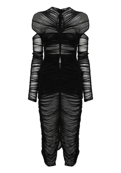 Black fitted midi dress Mugler - women MUGLER | 24P1RO15475951999