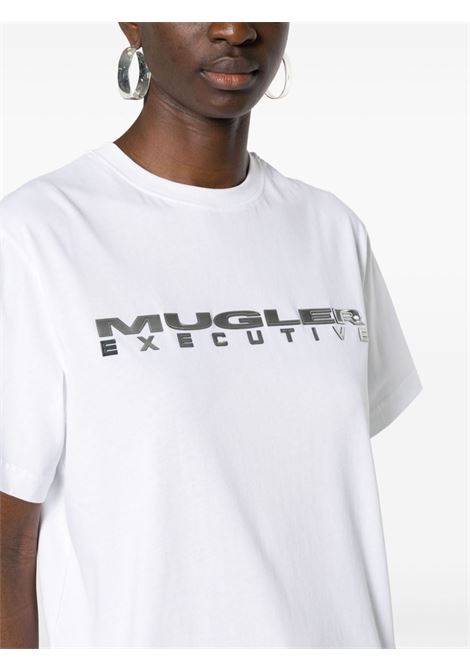 White Executive logo-appliqu? T-shirt ? women  MUGLER | 24P3TS0099C2831016