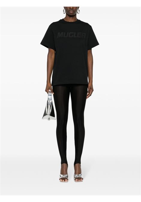 T-shirt con con logo applicato in nero - donna MUGLER | 24P3TS0099D2841999