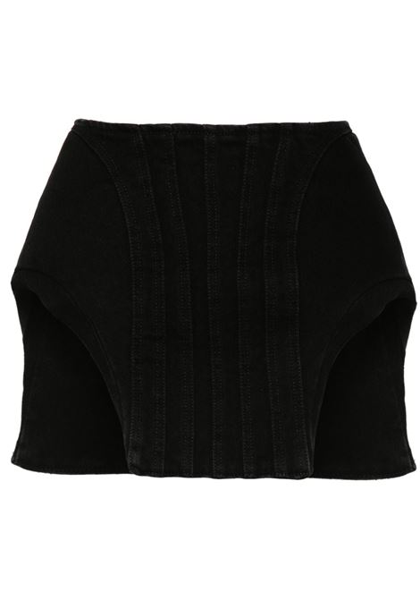 Black padded denim mini skirt Moncler - women MUGLER | 24S6JU05242111999