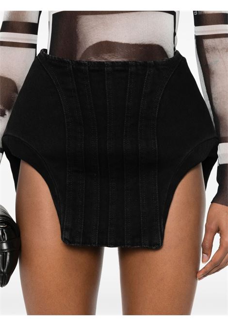 Black padded denim mini skirt Moncler - women MUGLER | 24S6JU05242111999