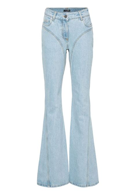 Blue seam-detailed flared jeans Mugler - women MUGLER | 24S6PA03982472905