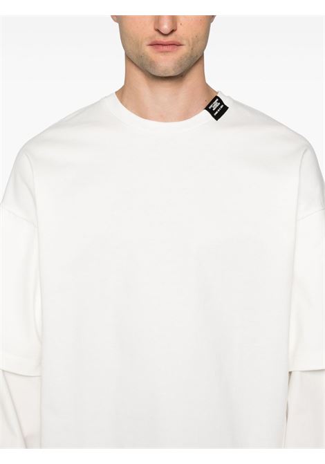 T-shirt a maniche lunghe a strati in bianco OAMC - uomo OAMC | 24E28OAJ11COT00912101