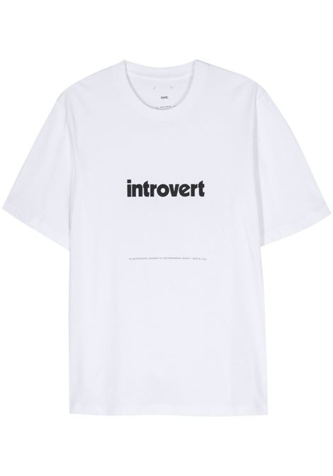 White Introvert-print T-shirt Oamc - men