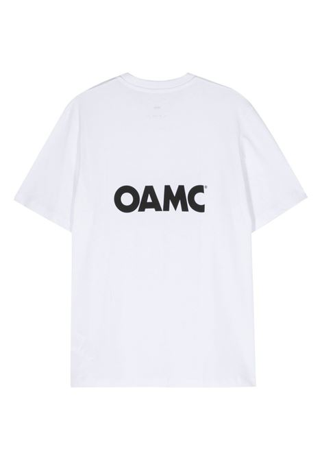T-shirt con stampa Introvert in bianco di Oamc - uomo OAMC | 24E28OAJ17COT00914100